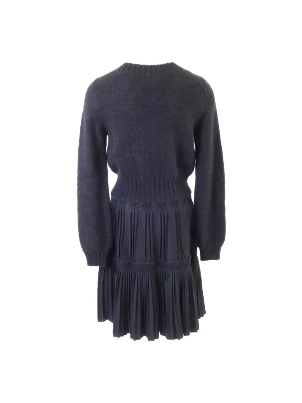 Chanel CC Button Cashmere Blend Knit Contrast 38 Sweater